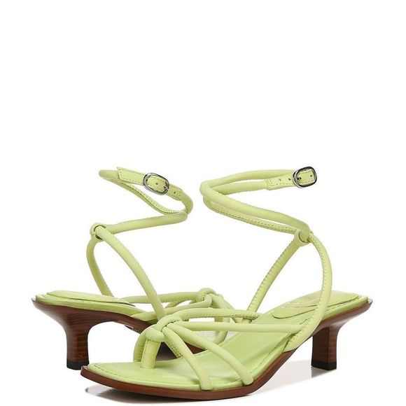 Sam Edelman Dia Kiwi Strappy Ankle Strap Kitten Heel Open Toe Heeled Sandals Siz - Picture 2 of 2
